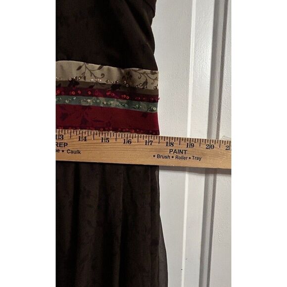 Signature by Robbie Bee Silk Dress Women Sz14 Empire Waist Cottage Core Babydoll - Picture 11 of 16